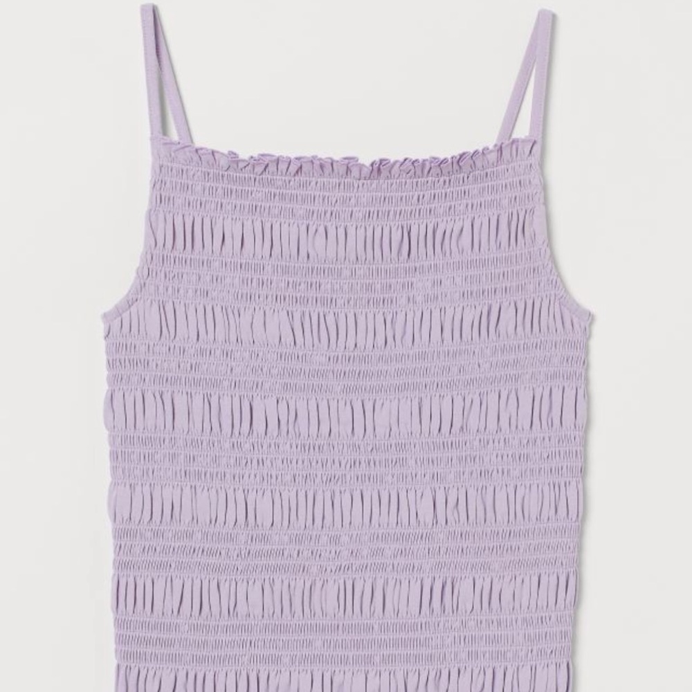 H&M smocked purple tank